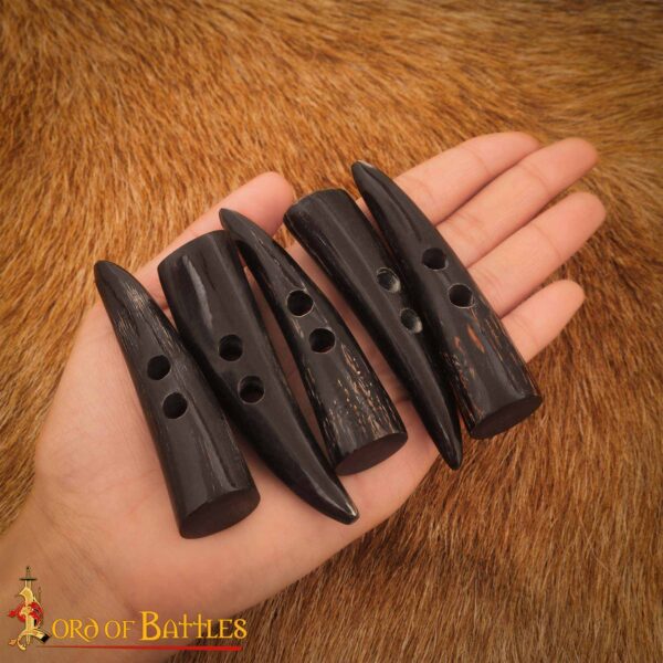 Handcrafted Genuine Horn Toggles Set of 5 - Image 2