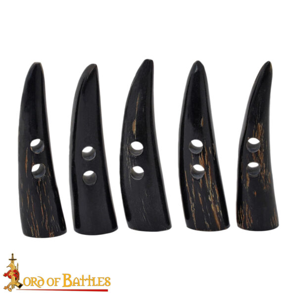 Handcrafted Genuine Horn Toggles Set of 5 - Image 4