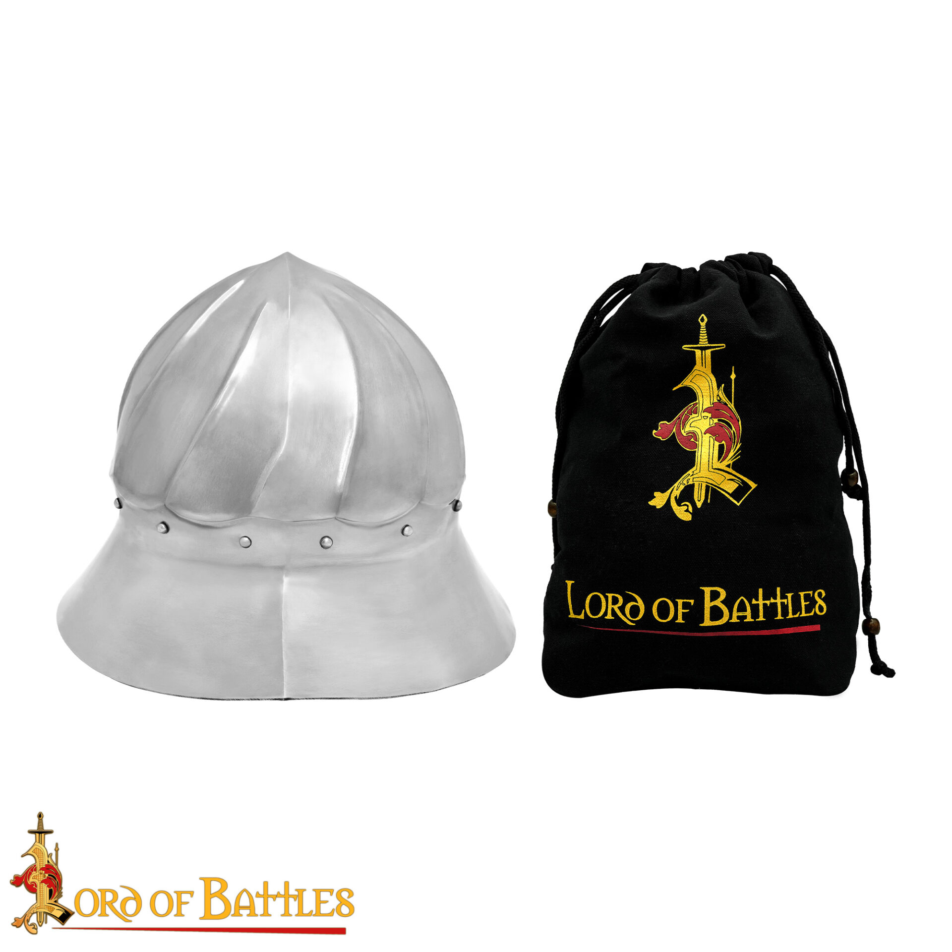 15th Century Steel Burgundian Kettle Helmet-2242PL14 3