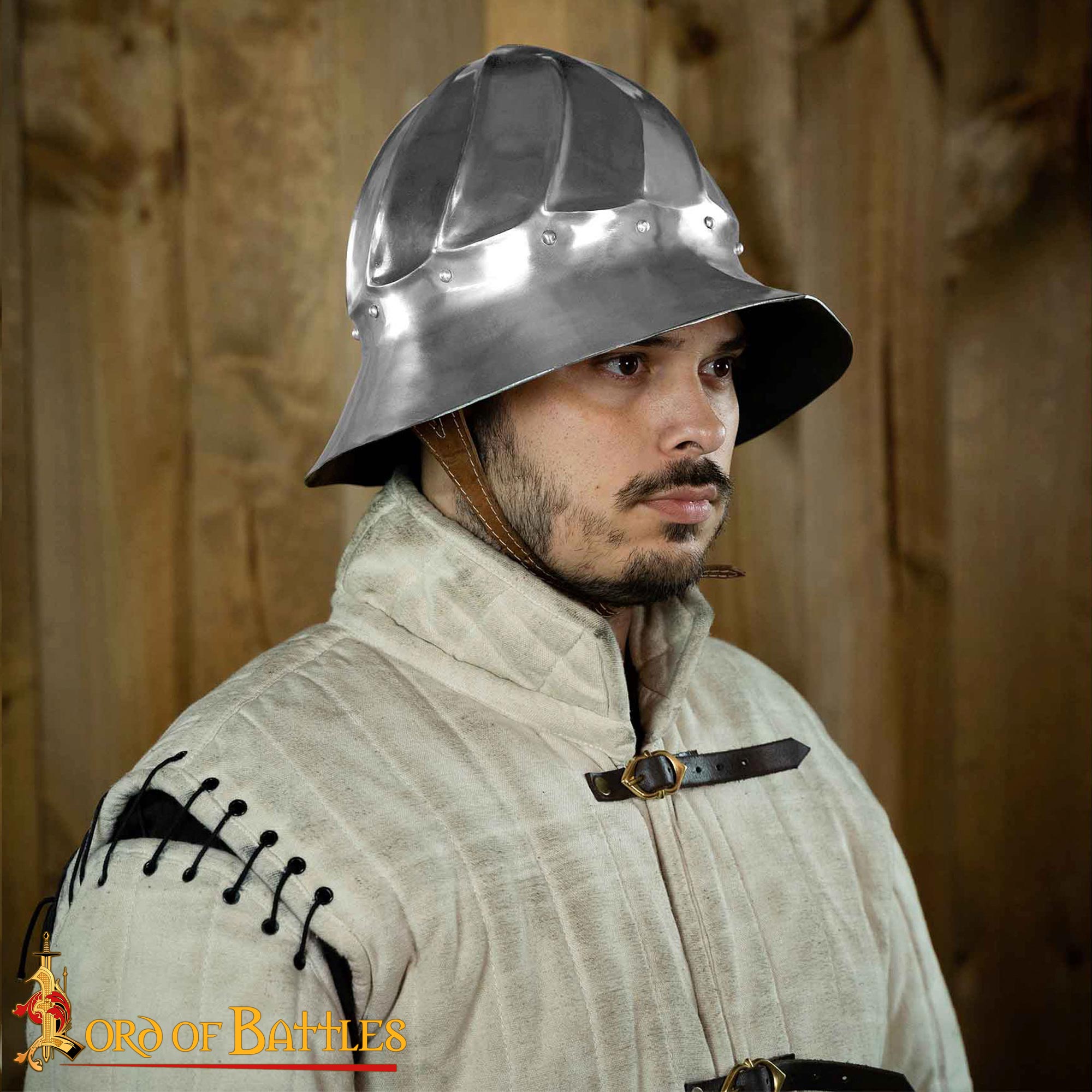 15th Century Steel Burgundian Kettle Helmet-2242PL14 5