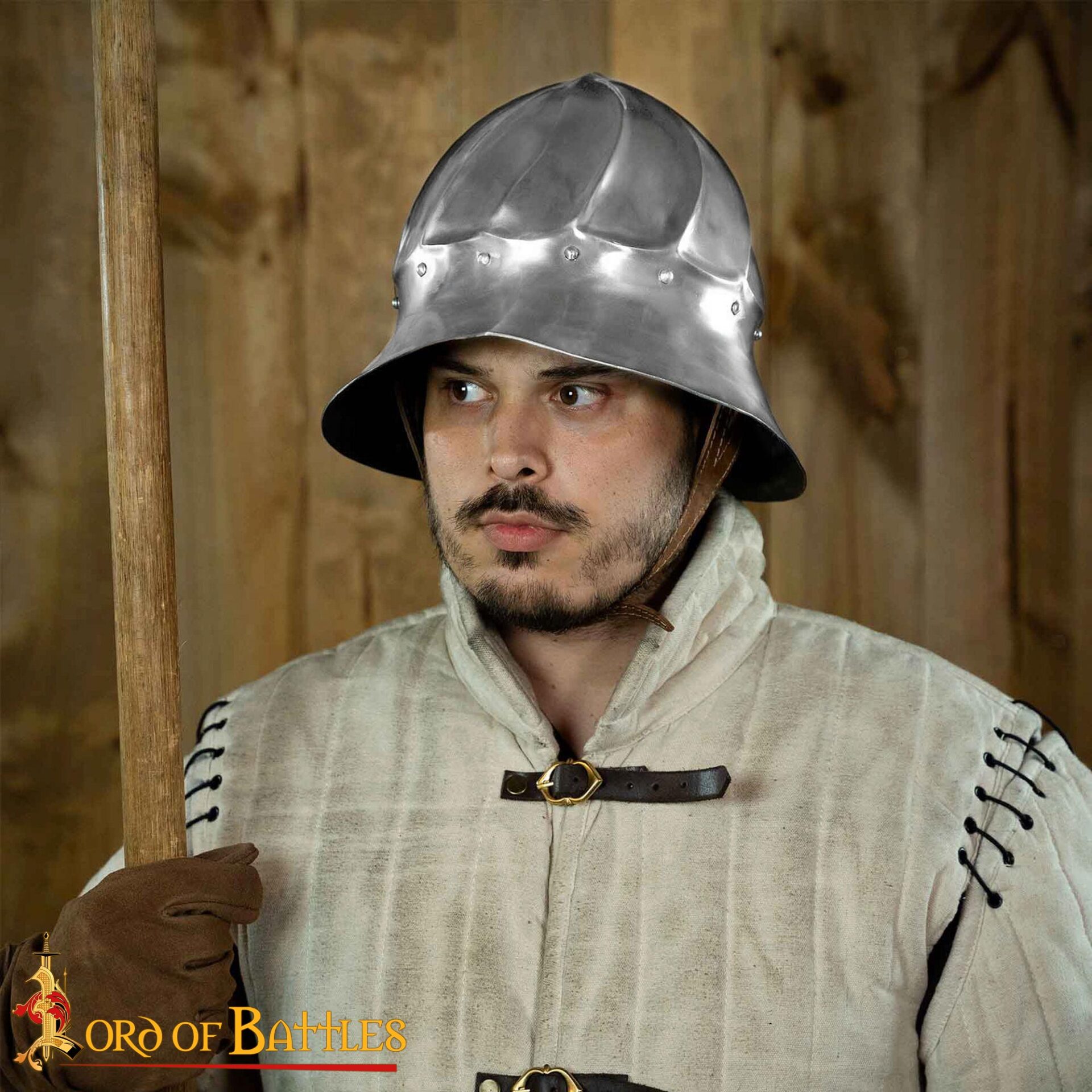 15th Century Steel Burgundian Kettle Helmet-2242PL14 6