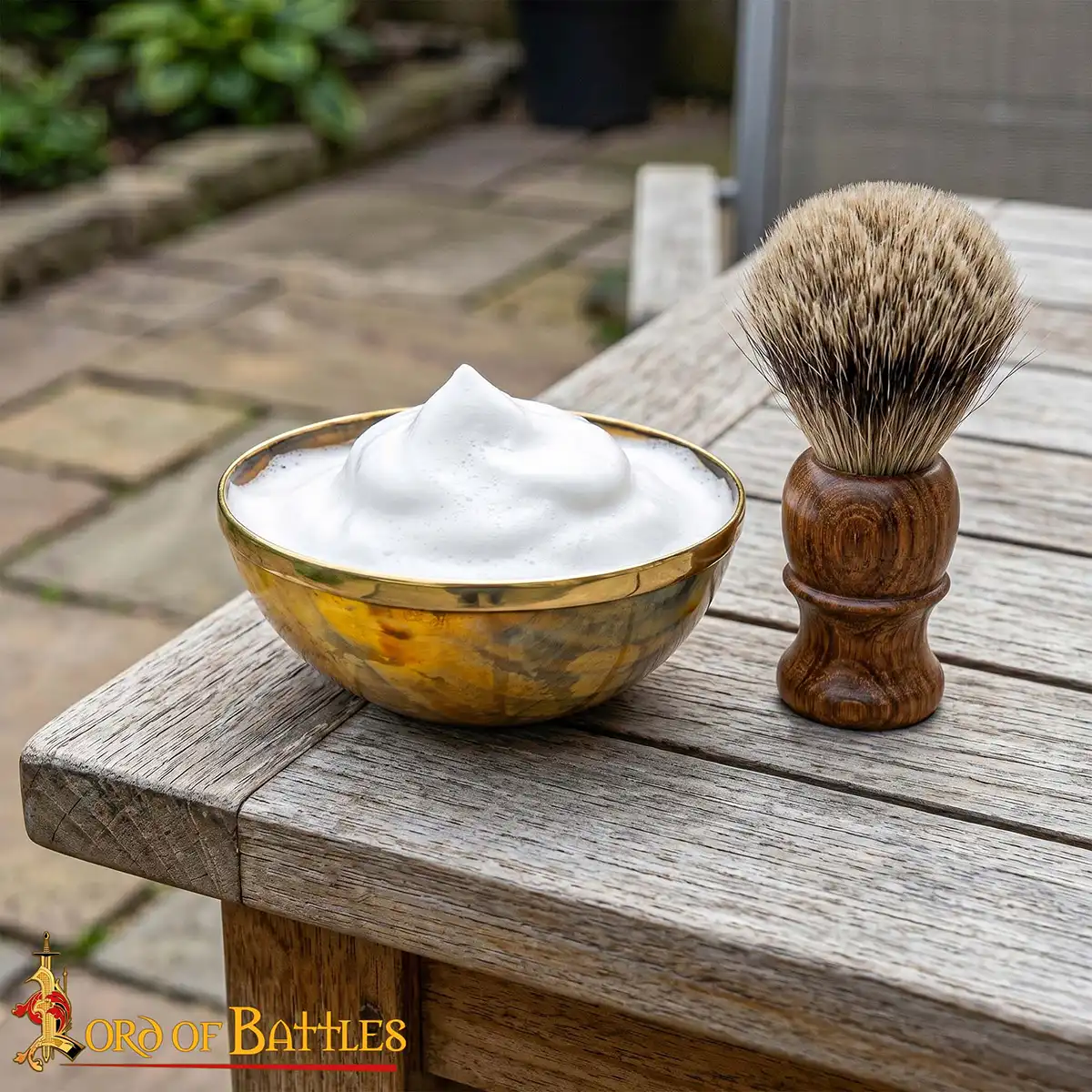 The Viking Banquet Horn Bowl with Pure Brass Rim Genuine Horn Accessory The Viking Banquet Horn Bowl with Pure Brass Rim Genuine Horn Accessory - Image 2