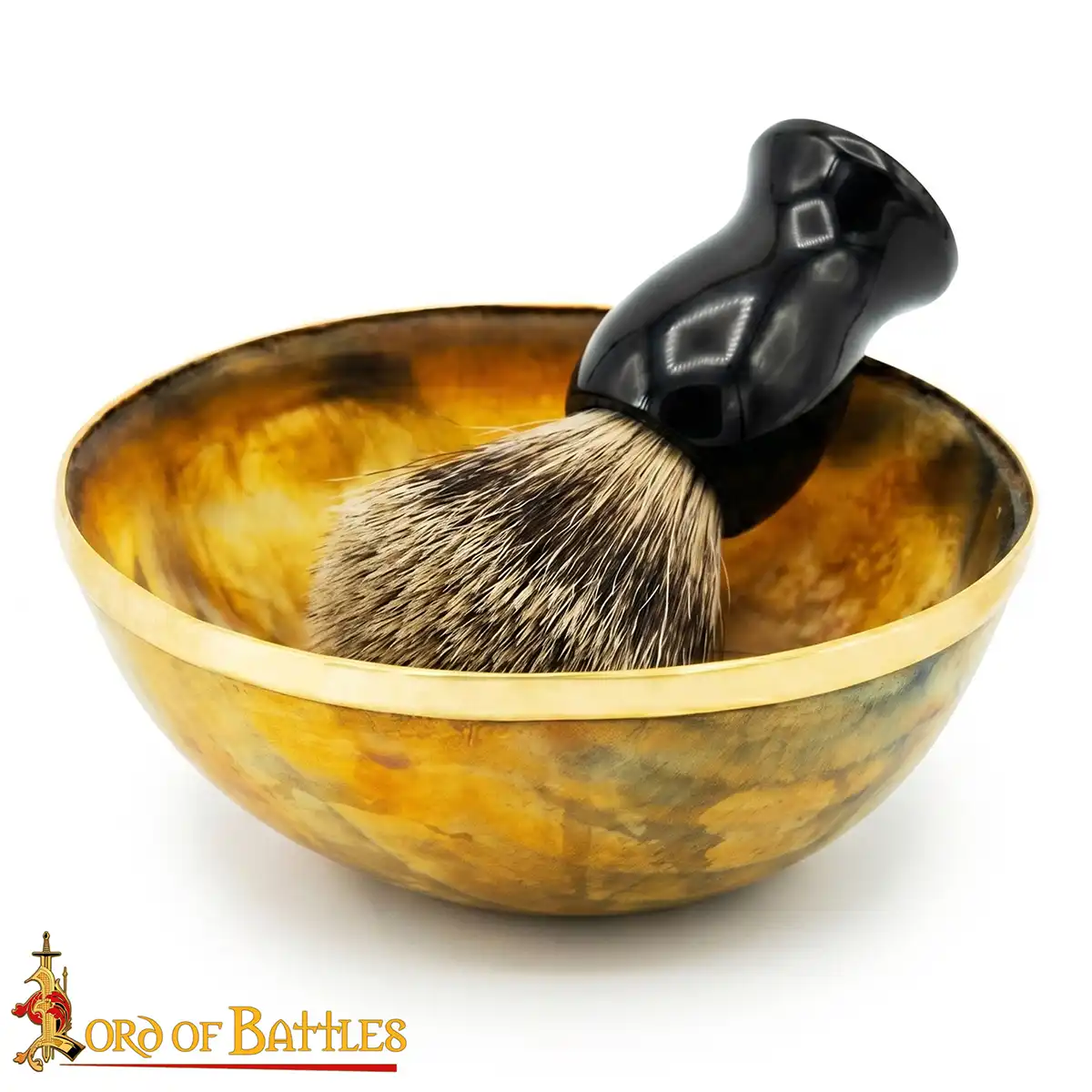 The Viking Banquet Horn Bowl with Pure Brass Rim Genuine Horn Accessory The Viking Banquet Horn Bowl with Pure Brass Rim Genuine Horn Accessory - Image 6