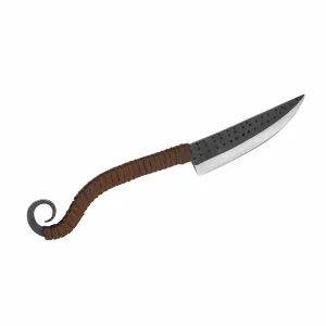 Hand Forged Knife with Leather Wrapped Handle