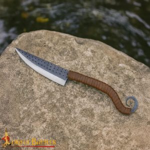 Hand Forged Knife with Leather Wrapped Handle