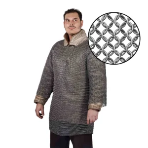 Medieval Chainmail Haubergeon 9mm 16 Gauge High Tensile Wire Butted