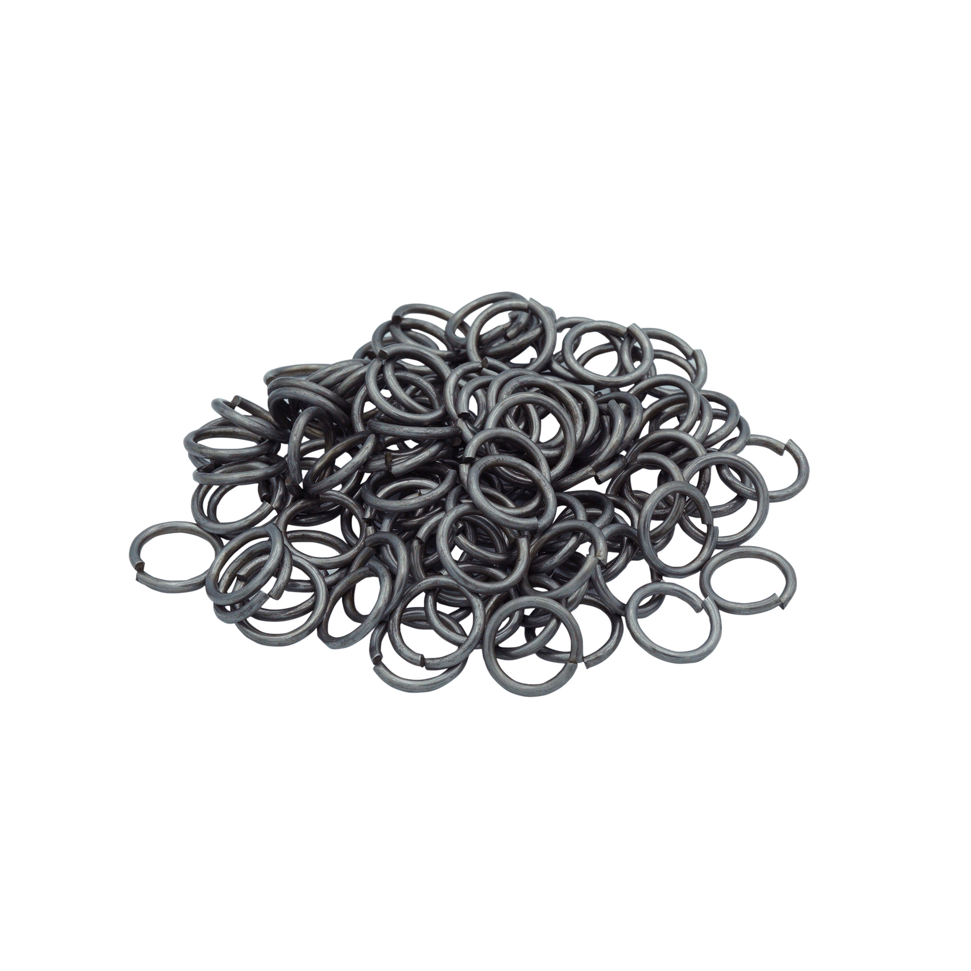 2 kg Loose Mild Steel 6 mm Flat Chainmail Rings with dome rivets 18 gauge