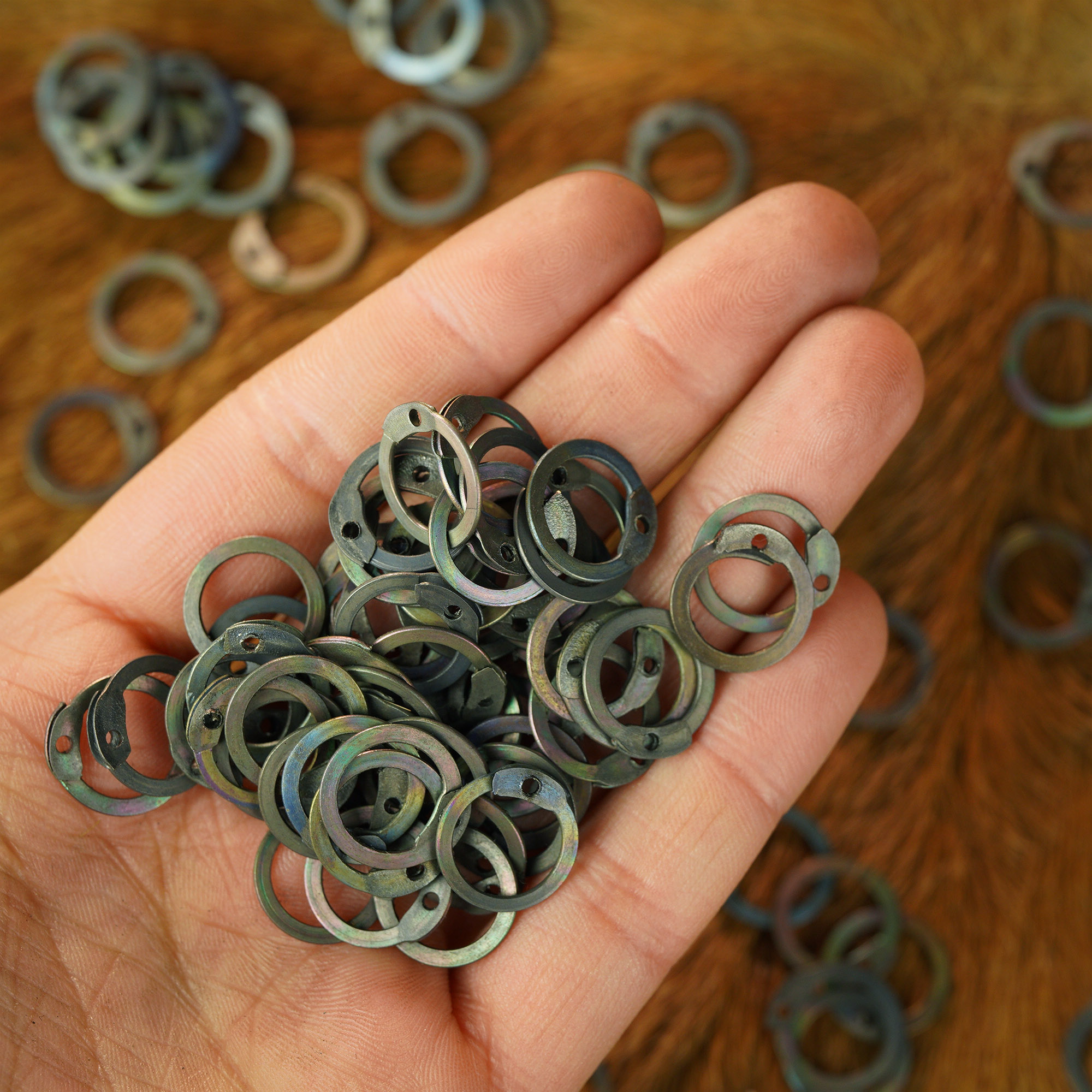Titanium Flat Rings with Dome Rivets - DIY Chainmail Armor - LORD OF BATTLES