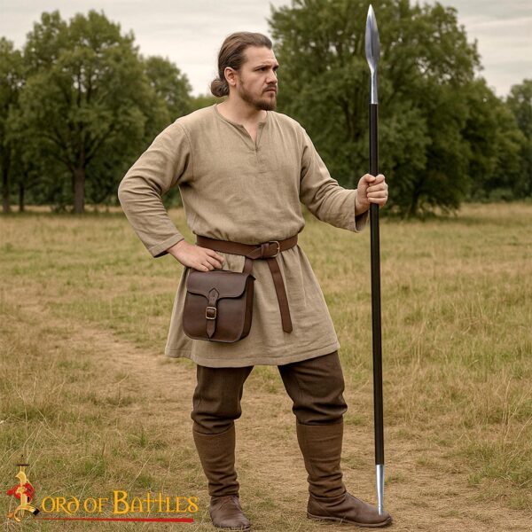 Flat Ended Medieval Spear Butt Cap Handcrafted Steel Accessory - Image 4