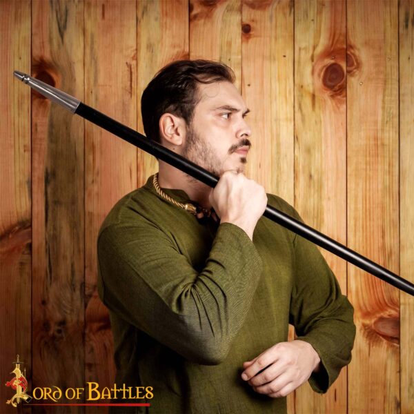 Flat Ended Medieval Spear Butt Cap Handcrafted Steel Accessory - Image 2