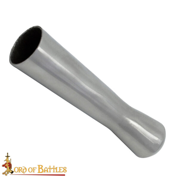 Medieval Round Ended Spear Butt Cap Handcrafted Steel Accessory - Image 5