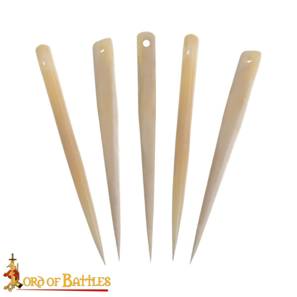 Viking Bone Needle Set of 5 Genuine Functional Bone Accessory - Image 4