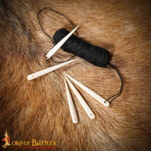Viking Bone Needle Set of 5 Genuine Functional Bone Accessory