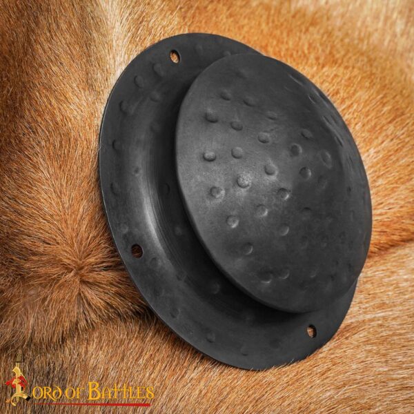 Medieval Conical Shield Boss – Hand-Forged 16-Gauge Steel Umbo with Mounting Rivets - Image 2