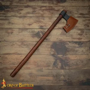 Hand Forged Viking Bearded Axe with Genuine Leather Sheath
