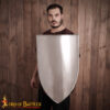 12th Century Medieval Steel Kite Shield – Polished Crusader Shield for Reenactment Display 25209 1 1
