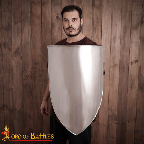 Medieval Right Handed Steel Heater Shield Blank 18 gauge Steel - Image 2