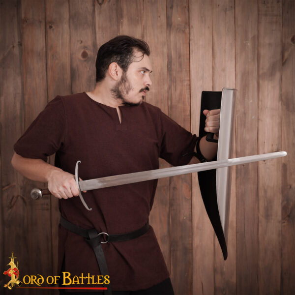 Medieval Right Handed Steel Heater Shield Blank 18 gauge Steel - Image 5