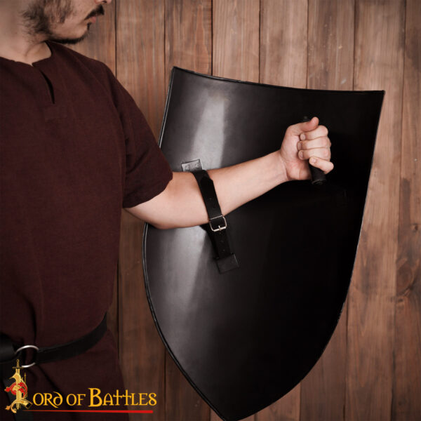 Medieval Right Handed Steel Heater Shield Blank 18 gauge Steel - Image 6