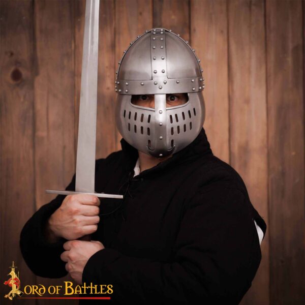 12th to 13th Century Norman Knight Spangenhelm Helmet 16 gauge - Image 2