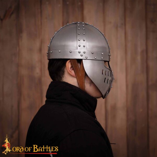 12th to 13th Century Norman Knight Spangenhelm Helmet 16 gauge - Image 7