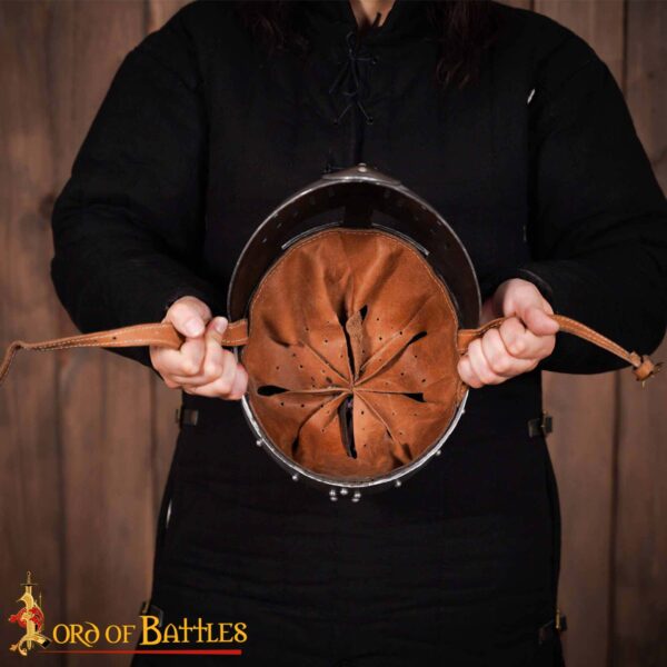 12th to 13th Century Norman Knight Spangenhelm Helmet 16 gauge - Image 8