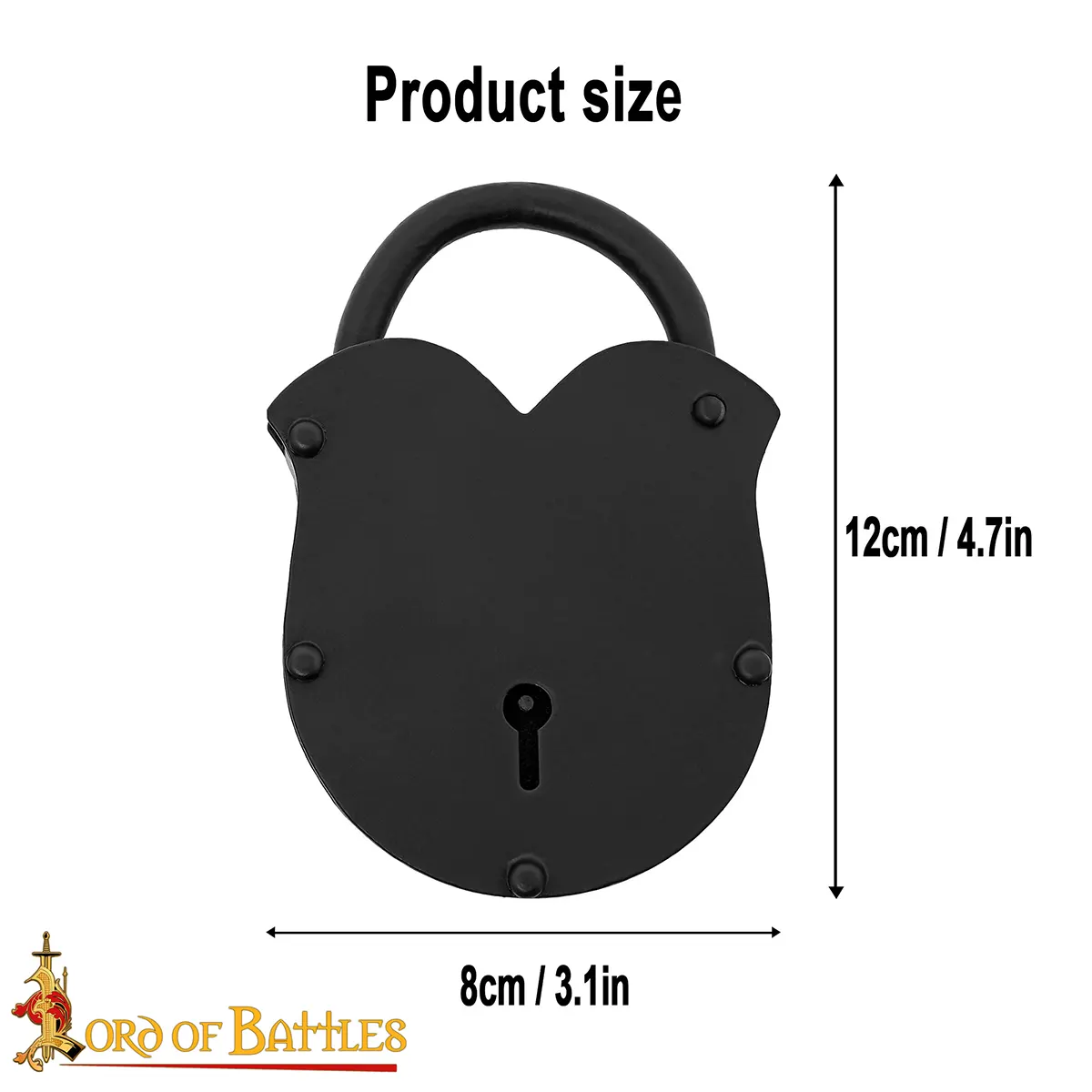 Hand Forged Vintage Padlock With Keys Hand Forged Vintage Padlock With Keys - Image 3