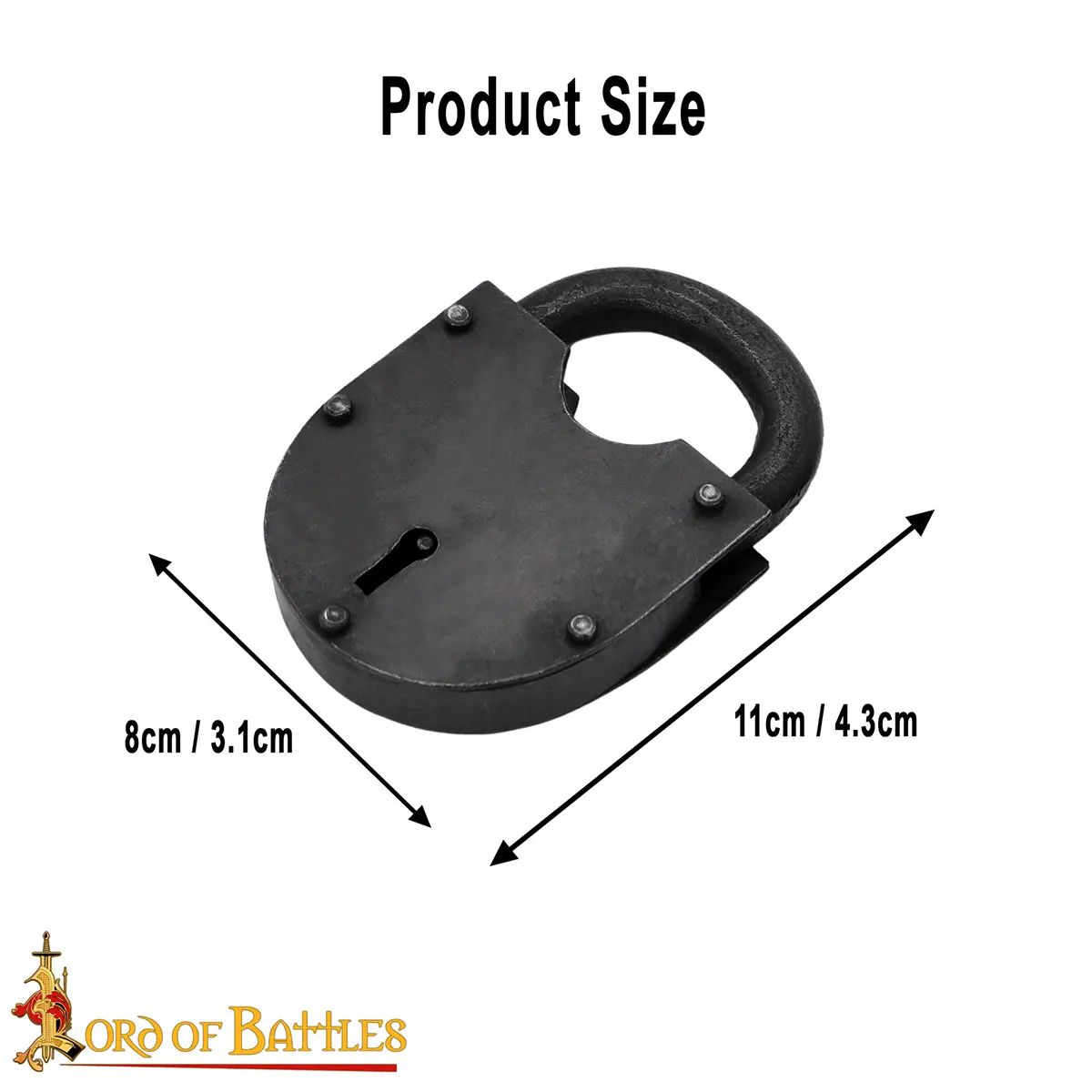 Iron Medieval Padlock Iron with Keys Iron Medieval Padlock Iron with Keys - Image 3
