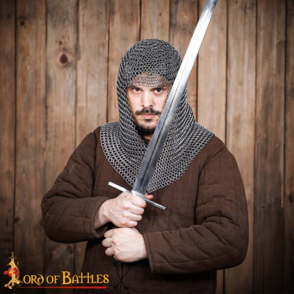 Medieval Chainmail Coif – Butted Round Ring Mail Armor (16 Gauge, 9mm Rings) - Image 2