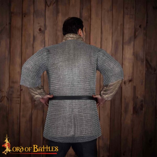 Round Ring Chainmail Medieval Half Sleeves Shirt Haubergeon, Butted, ID 10 mm, Mild Steel - Image 5