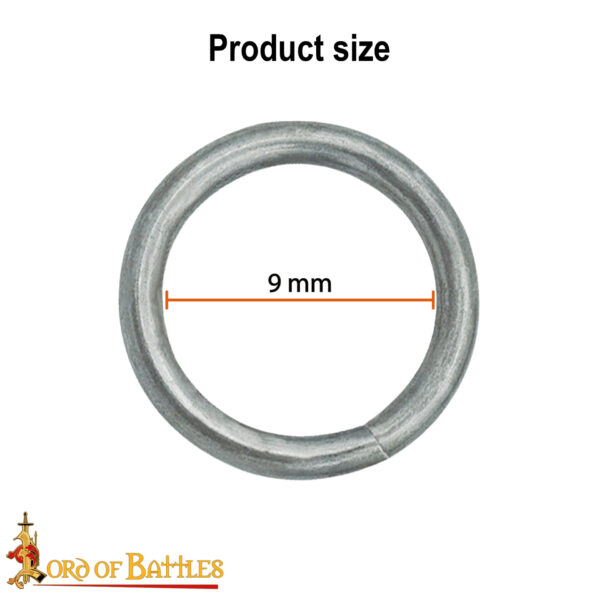 9 mm 16G Butted Spring  Steel Chainmail Rings – 1kg Pack, Oiled Finish | For Armour Repair, Reenactment, LARP & High Tensile Crafting - Image 3