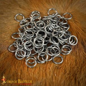 9 mm 16G Butted Spring  Steel Chainmail Rings – 1kg Pack, Oiled Finish | For Armour Repair, Reenactment, LARP & High Tensile Crafting