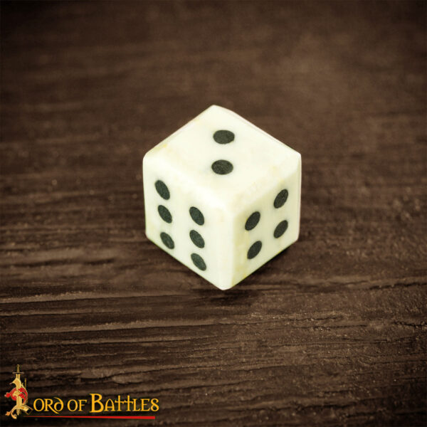 Medieval Viking Bone Dice Set of 6 Handmade Genuine Bone Game Accessory - Image 5
