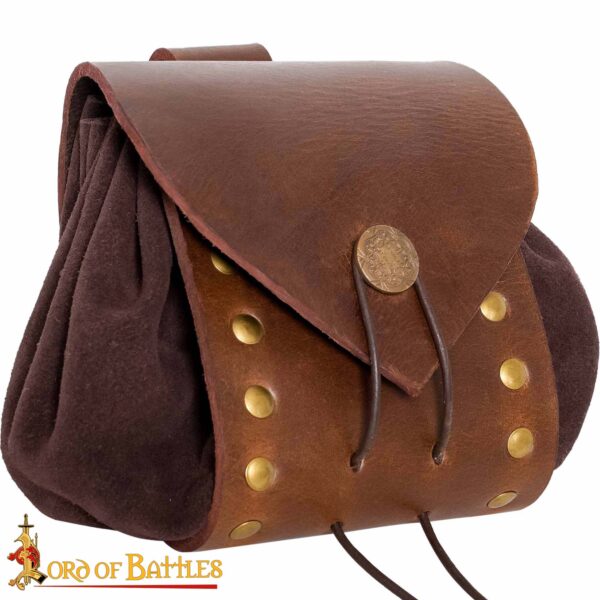 Out on an Odyssey Medieval Belt Pouch with Antique Brass Details - Image 10