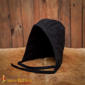 Medieval 3-Layered Cotton Arming Cap, Padded Helmet Liner with Recycled Fibre Wadding for LARP, HEMA