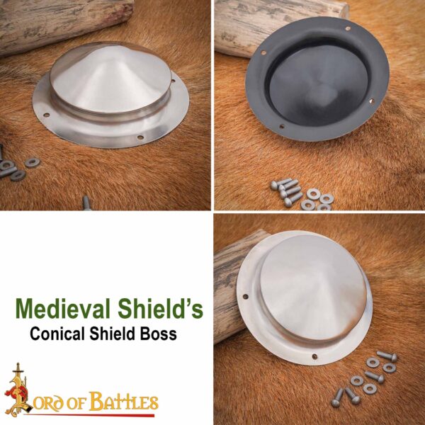 Early Medieval Conical Germanic Steel Shield Boss Handmade Functional Umbo Dark Ages - Image 8