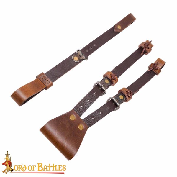 Medieval Sword Hanging Leather Belts Set of Three - Image 4