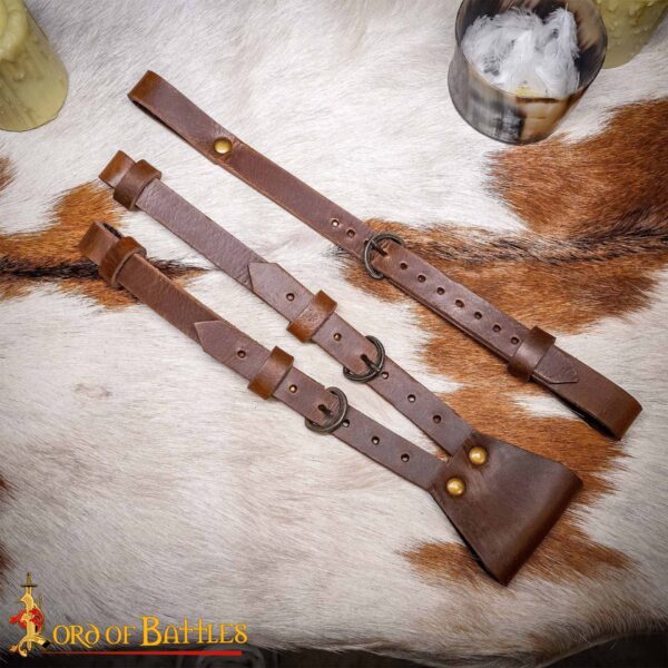 Medieval Sword Hanging Leather Belts Set of Three