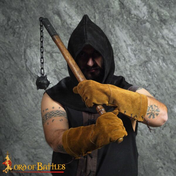 Late Medieval Spiked Ball Flail for Historical Reenactments - Image 2