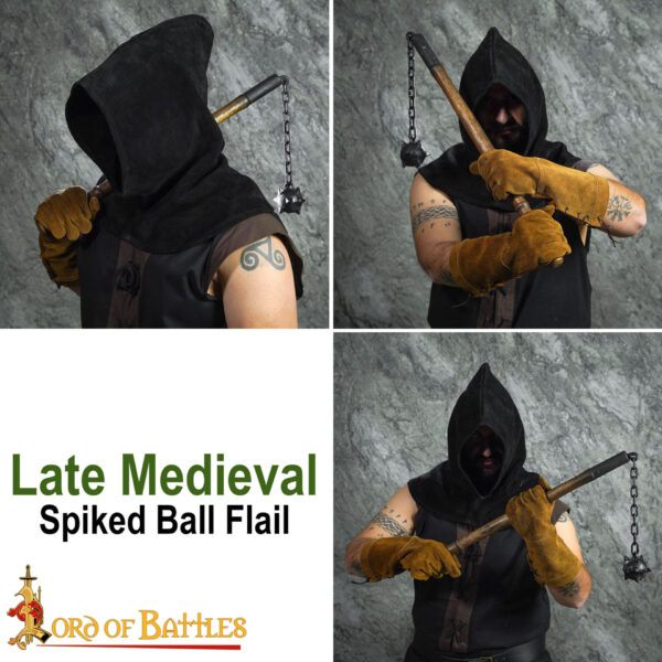 Late Medieval Spiked Ball Flail for Historical Reenactments - Image 6
