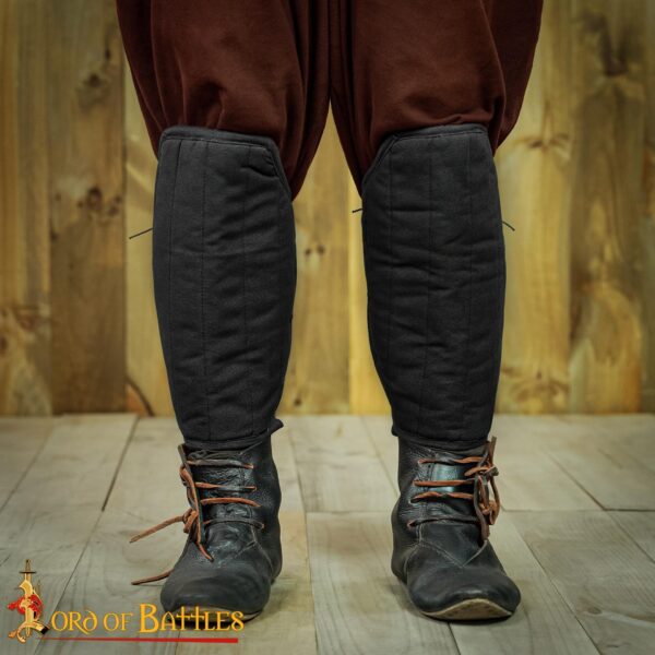 Medieval Padded Greaves Handmade from Sturdy Canvas Cotton - Image 2