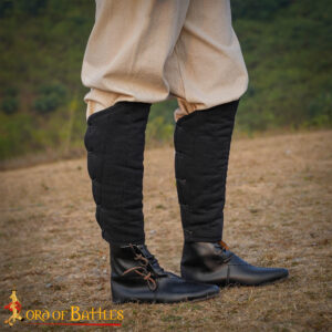 Medieval Padded Greaves Handmade from Sturdy Canvas Cotton