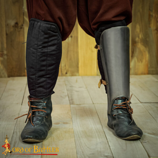 Medieval Padded Greaves Handmade from Sturdy Canvas Cotton - Image 6