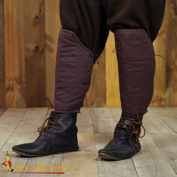 Medieval Padded Greaves Handmade from Sturdy Canvas Cotton - Image 8