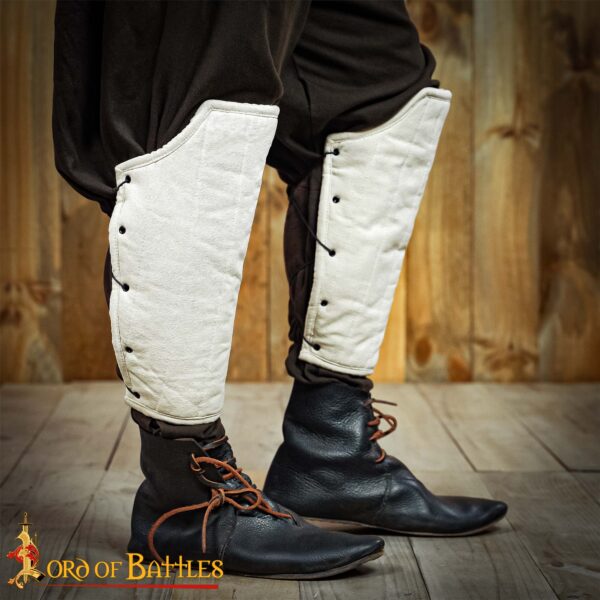 Medieval Padded Greaves Handmade from Sturdy Canvas Cotton - Image 17