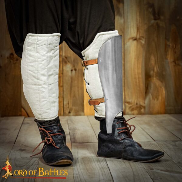 Medieval Padded Greaves Handmade from Sturdy Canvas Cotton - Image 14