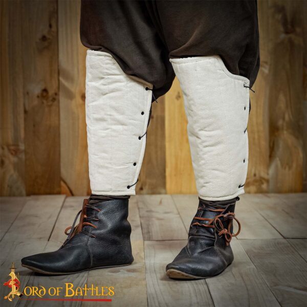 Medieval Padded Greaves Handmade from Sturdy Canvas Cotton - Image 12