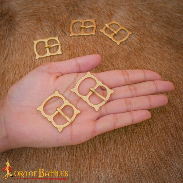 Plain Pure Solid Brass Buckle Set of 5 - Image 8