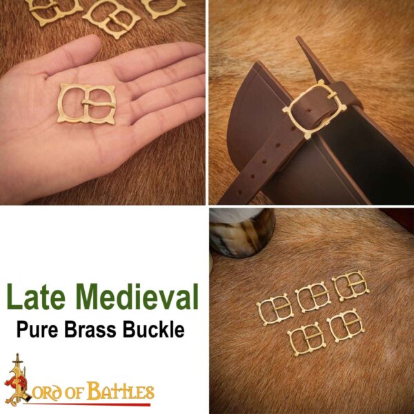 Plain Pure Solid Brass Buckle Set of 5 - Image 13
