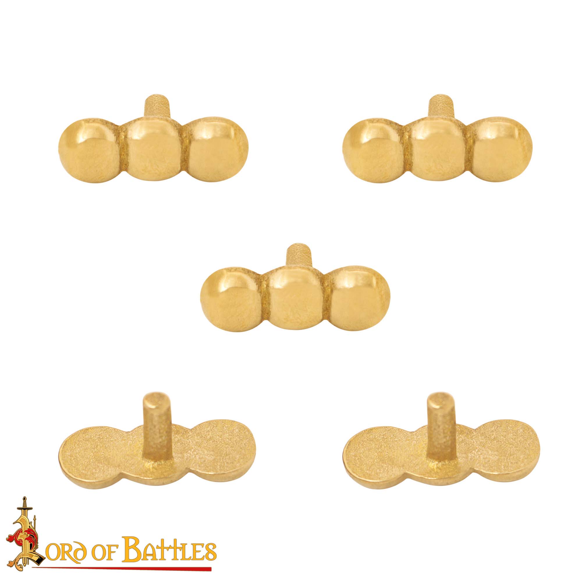 The Ellipses Pure Solid Brass Leather Mounts Set of 5 Functional Accessory The Ellipses Pure Solid Brass Leather Mounts Set of 5 Functional Accessory - Image 4